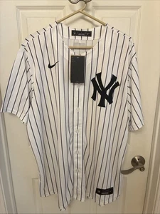 Neu mit Etikett New York Yankees Nadelstreifen Nike Heim Replica Team Trikot Größe XL brandneu - Bild 1 von 3