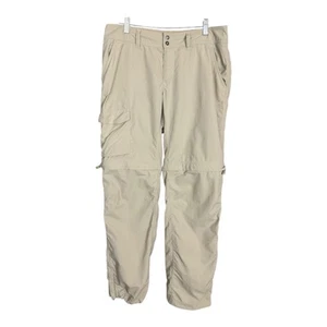 Columbia PFG Pants Women's 12 Pants Beige Omni-Shade Convertible Nylon Hiking - Picture 1 of 14