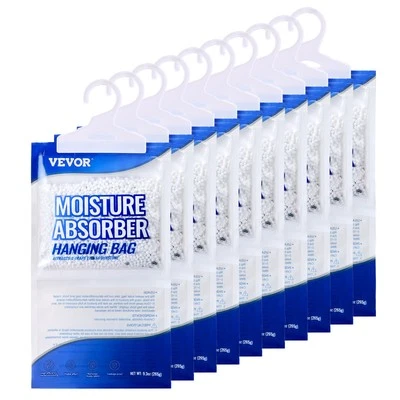 Absorbedor de humedad colgante 10 paquetes bolsas deshumidificadoras sin fragancia de 9,3 oz Foto 1 de 4
