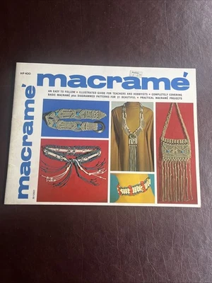 Libro Macramè 1971 Lynn Paulin James Glick Istruzioni Disegni Modelli - Immagine 1 di 4