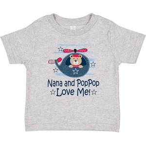 Inktastic Nana And PopPop Love Me Grandchild Bear Baby T-Shirt Boys Childs Tees - Picture 1 of 5