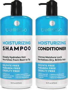 Set Shampoo e Balsamo Idratante - Cura Senza Solfati per Donna e Uomo - - Foto 1 di 12