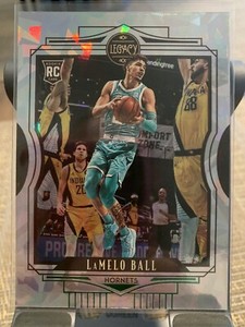 LaMelo Ball 2020-21 Panini Chronicles Legacy GREEN CRACKED ICE Rookie #682 SP