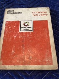 ALLISON CLT CLBT 750 CT CBT CLT CLBT 750DB VCLT750 TRANSMISSION PARTS MANUAL - Picture 1 of 6