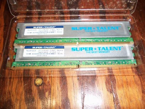 Super Talent 2GB (1GB X2) DDR2 PC6400 T8UB1GC5 - Picture 1 of 1