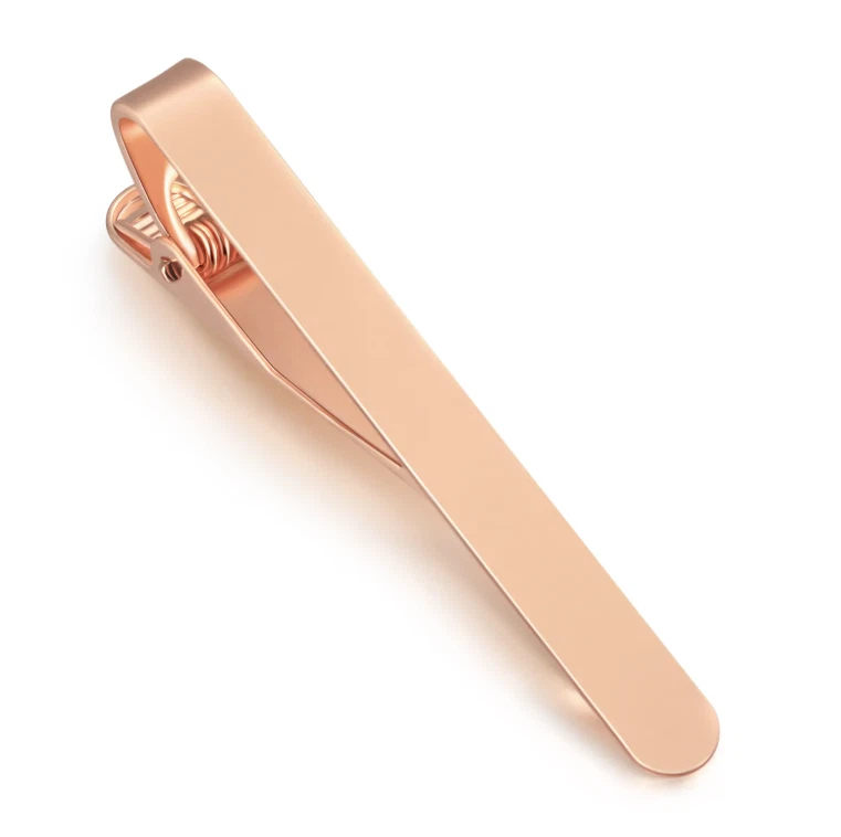 Rose Gold Stainless Steel Tie Clip Bar Necktie  Silver Mens Clasp Clamp 2.2" - Image 1 of 1