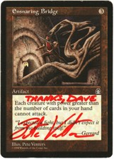 mtg magic ENSNARING BRIDGE stronghold ARTIST SIGNED LP (3 available)