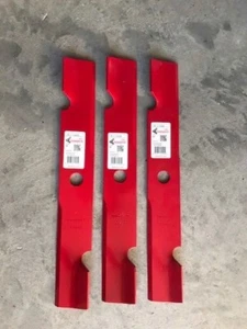 Set of 3 Replacement Notched Hi Lift Blades 52" Exmark 103-6402 103-6402-S 18" - Picture 1 of 5