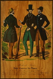 Modes De Paris Petit Courrier Des Dames Menswear Plaque - Picture 1 of 4