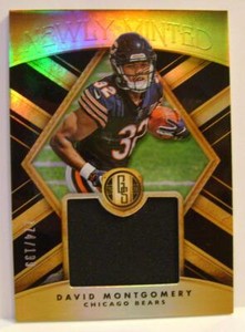 DAVID MONTGOMERY NEWLY MINTED /199 1 COLOR PANINI GOLD STANDARD FOOTBALL 2019