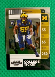 2022 Chronicles Draft Picks David Ojabo Contenders Optic Silver RC Ravens Fresh - Picture 1 of 3