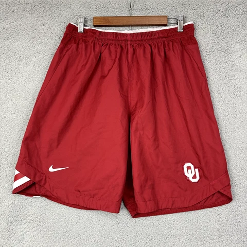 Oklahoma Sooners Shorts Mens Large Red Team Issued Nike Football Ryan Jones Cover