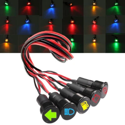 For Car Boat 24V 16mm Symbol LED Dash Panel Warning Indicator Pilot Light IP67 - Image 1 of 4