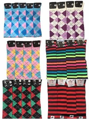 ROZGUL DAMEN OVERKNEES HOHE REITSPORT REITEN MULTI DESIGN SOCKEN LEUCHTENDE FARBEN