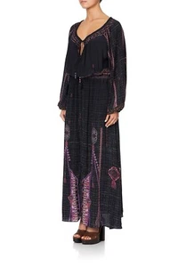 new $699 Camilla Franks button dress with blouson sleeve mina mina 8 10 12 XS - Picture 1 of 17