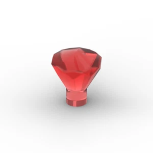 Lego 20x Kristall Juwel 1x1 jewel 24 facet 30153 transparent rot trans-red - Picture 1 of 1