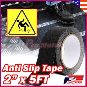 Anti-Rutsch Anti-Rutsch Hohe Traktion Sicherheit Körnung Grip Band Streifen Aufkleber 2" x 5 Fuß - Bild 1 von 4
