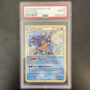 2010 HG & SS Unleashed Blastoise PSA 8 Non-holo - Picture 1 of 2