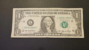 FANCY LUCKY 888 BIRTHDAY SERIAL NUMBER $1 DOLLAR NOTE 08/08/1988 - Picture 1 of 2