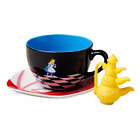 Disney Parks Alice in Wonderland Mug Saucer and Tea Infuser Set - BNIB