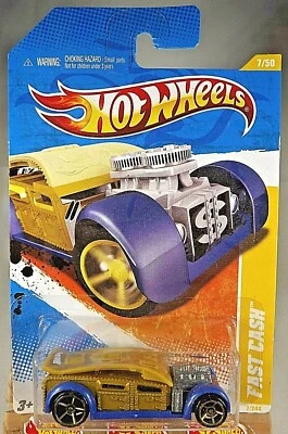 2011 Hot Wheels #7 New Models 7/50 FAST CASH Blue Color Variation w/Gold OH5 Sp - Image 1 of 4