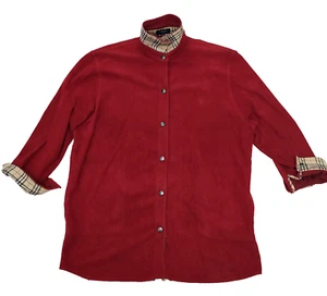 Burberry London Womens Long Sleeve Corduroy Cotton Large Jacket Shirt Size 50-L - Picture 1 of 24