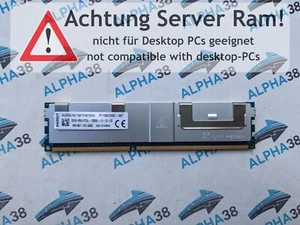 Kingston 32 GB DDR3-1600 PC3L-12800L SL32D3L16L11Q4 4Rx4 1.35 V Server RAM - Picture 1 of 1