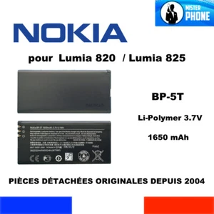 BATTERIE ORIGINE NOKIA BP-5T 1650mAh 3,7V 6,1Wh LUMIA 820 825 ORIGINAL BATTERY - Photo 1/1