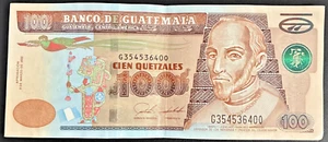 Guatemala 100 Quetzales 2022 Banknote Foreign Currency World Paper Money - Picture 1 of 2