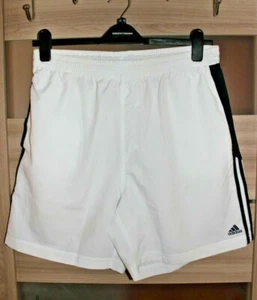 Adidas Mens Sport Fitness Shorts White/Navy Size L - Picture 1 of 5