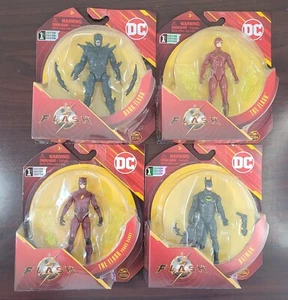 Spin Master DC The Flash Movie 1st Edition 4" SET (4 Figures) Batman Dark Young  - Picture 1 of 7