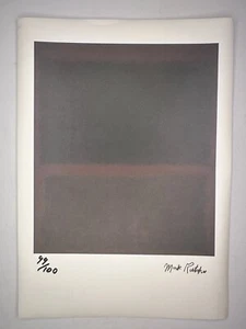MARK ROTHKO Original Vintage Art Print Lithograph Signed Limited with COA - Picture 1 of 3