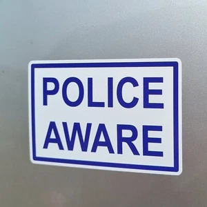 Police Aware Funny Vinyl Bumper Sticker For Car Helmet Laptop Window 120x80mm - Picture 1 of 1