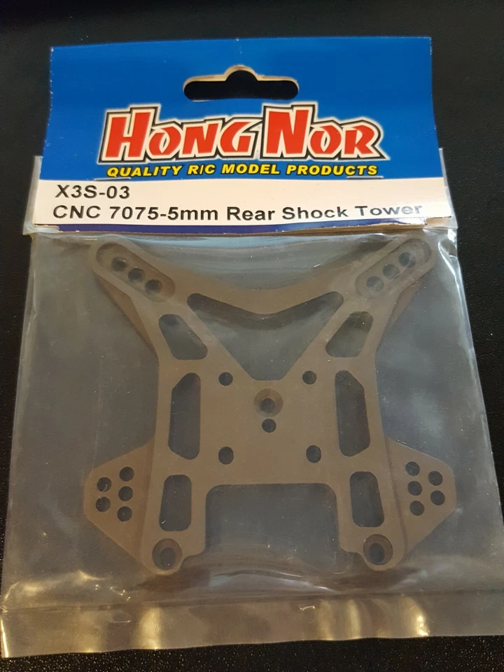 CNC 7075-5mm Rear Shock Tower #X3S-03 (RC-WillPower) HongNor X3e SABRE - Image 1 of 2