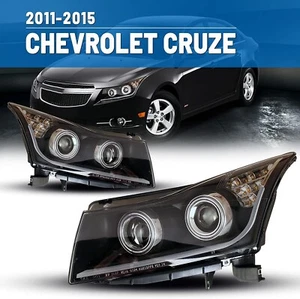 Headlights For 2011 2012 2013 2014 2015 Chevy Cruze Front Headlamps Assemblies - Picture 1 of 9