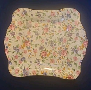 Royal Winton Grimwades "Old Cottage" Summertime Chintz Griff Bon Bon Schale - Bild 1 von 7