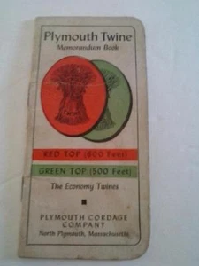 Plymouth Cordage Twine Memorandum Book 1940 41 Calendar Plymouth MASS Vintage - Picture 1 of 8