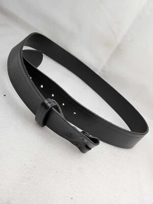 Used Authentic Black US Military Police Leather Duty Belt - Stone Belt Arc Army - Image 1 of 3