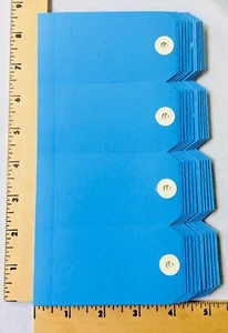 Etiquetas de 2 1/8"" x 4 1/4"" - 4 juntas - azul 10 piezas - impresión artesanal NUEVAS - Imagen 1 de 1