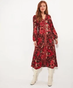 Maxi Vestido Para Mujer Joe Browns Retro Boho Floral Botón 12 - Imagen 1 de 7