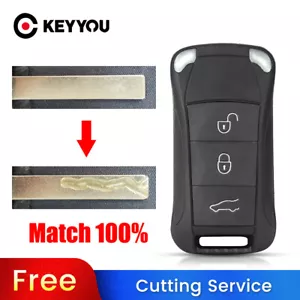 BLADE CUT by PHOTO Car Key Case For Porsche Cayenne Key Fob 2006 2007 2008 - Imagen 1 de 8