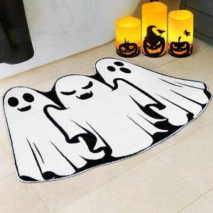 Halloween Bathroom Rug Boo Bath Mat Water Absorbent Non-Slip Washable for Sho... - Picture 1 of 7