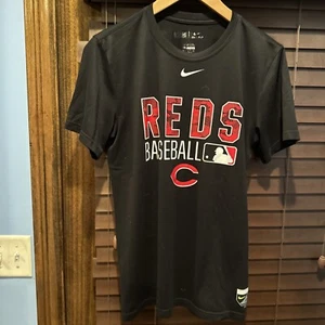 Cincinnati Reds Nike MLB Authentic Collection Short Sleeve T-Shirt Mens S Black - Picture 1 of 6