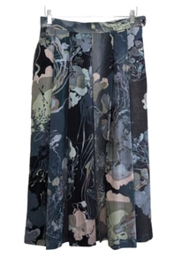 Geiger Wool Midi - Long Skirt Sz 42 Austria Made Charcoal Grey Retro Vintage - Picture 1 of 13