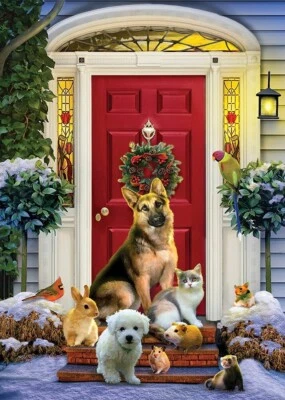 PETS AT CHRISTMAS  (2) CROSS STITCH CHART - Image 1 of 2