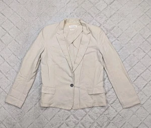Isabel Marant Etoile Jacket Womens 40 White Cream Blazer Cotton Linen Work - Picture 1 of 12