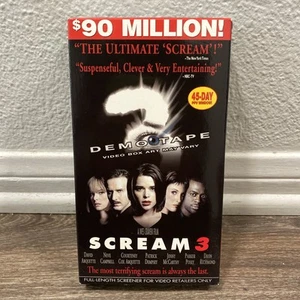 Vintage Scream 3 VHS RARE Demo Tape Screener Horror Movie Wes Craven Slasher - Picture 1 of 6
