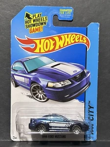 1999 Ford Mustang - blau - 10 Speichen Variante - HW City - Hot Wheels - 2014 - Bild 1 von 2