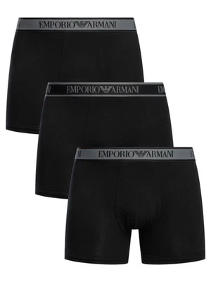 Pack de 3 calzoncillos boxer Emporio Armani para hombre, negros Foto 1 de 4
