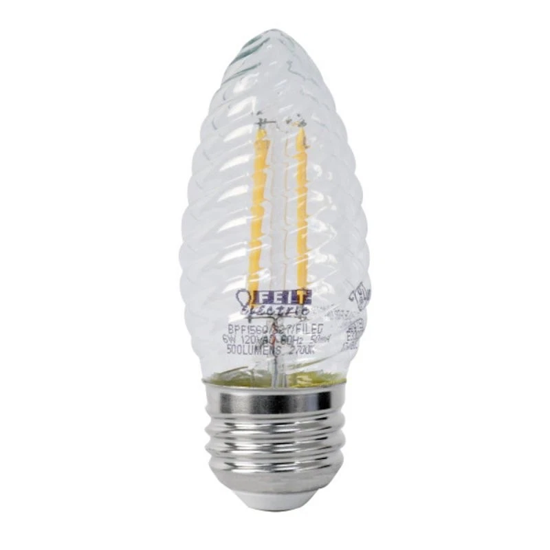 Feit Electric BPF1560/850/FILED LED Bulb, Decorative, F15 Lamp, 60 W Equivalent - Image 1 of 1